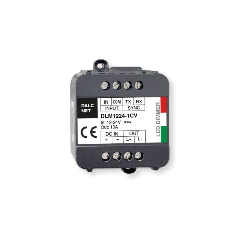 Dalcnet dlm1224-1cv led dimmer fader driver push 12V 24V 10a ip20