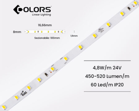 STRIP LED MONOCOLORE COLORS CJ2835W30A24-W08 luceledcom