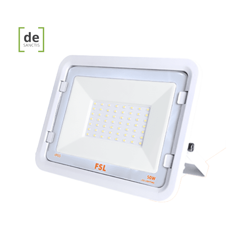 De Sanctis Light & Design FARO LED SLIM PROIETTORE 50W SMD PER ESTERNI IP65  BIANCO