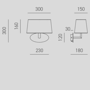 Lampada da parete Vita