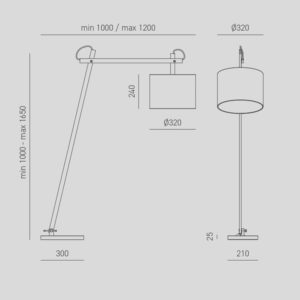 Lampada da terra Adela