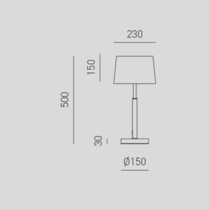 Lampadario da tavolo Vanda