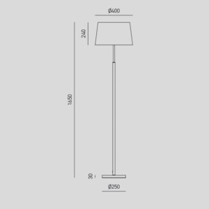 Lampadario da terra Vanda