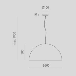 Lampadario a sospensione Bonella