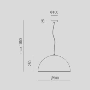 Lampadario a sospensione Bonella