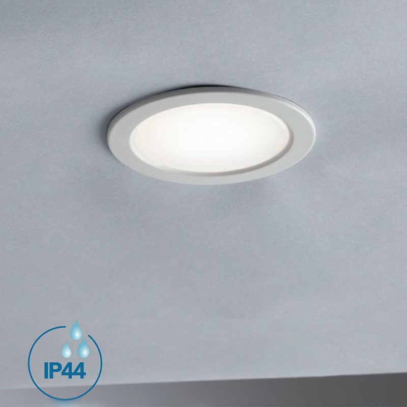 INTEC LIGHT Nemo faretto LED ad incasso pannello rotondo IP44 3,5W