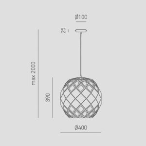 Lampadario a sospensione Amina