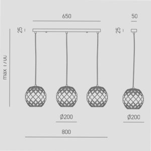 Lampadario a sospensione Amina