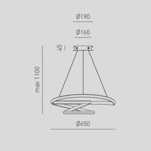 Lampadario a sospensione Diva