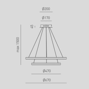 Lampadario a sospensione Iole