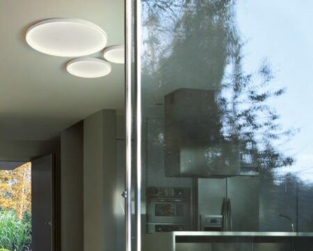 Lampada da terra Led Nuria con regolazione luce calda-fredda e dimmerabile  34W- Trio Lighting