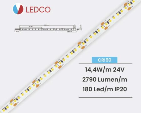 STRISCIA LED STRIP LED PERFORMANTE SL180 24V IP20 LEDCO