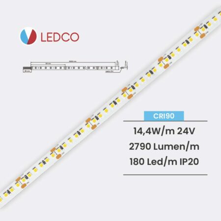 STRISCIA LED STRIP LED PERFORMANTE SL180 24V IP20 LEDCO