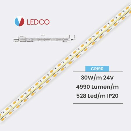 STRISCIA LED STRIP LED PERFORMANTE SL500 24V IP20 LEDCO