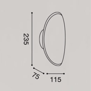 Lampada da parete per esterno GES120 Gea Led