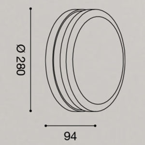 Lampada da parete per esterno GES290 Gea Led