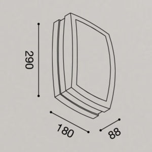Lampada da parete per esterno GES300 Gea Led