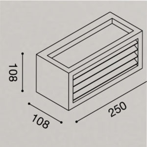 Lampada da parete per esterno GES310 Gea Led
