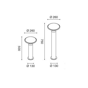 Lampada da terra per esterno GES501 Gea Led