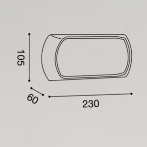 Plafoniera per esterno GPL250 Gea Led