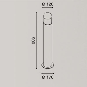 Lampada da terra per esterno GES031 Gea Led