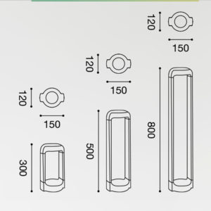 Lampada da terra per esterno GES440 Gea Led
