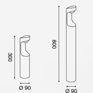 Lampada da terra per esterno GES460 Gea Led