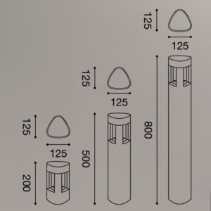 Lampada da terra per esterno GES480 Gea Led