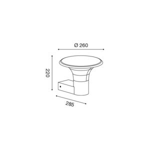 Lampada da parete per esterno GES500 Gea Led