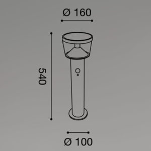 Lampada da terra per esterno GES801 Gea Led
