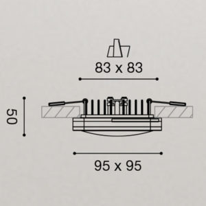 Faretto a incasso LED Gealed GFA810