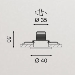Faretto a incasso LED Gealed GFA880