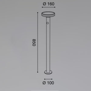Lampada da terra per esterno GES791 Gea Led