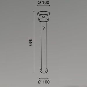 Lampada da terra per esterno GES801 Gea Led