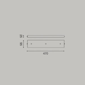 Rosone a tre fori GSOB40 Gea Led
