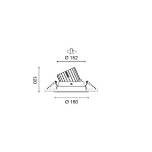 Faretto a incasso LED Gealed GFA800