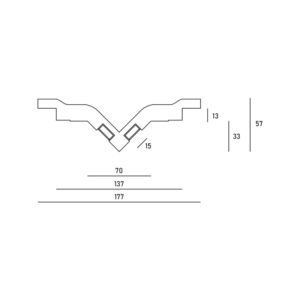 Profilo taglio di luce per LED DS4023