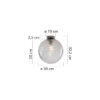 Lampada da soffitto F disegno tecnico Nereide G PL30 TR