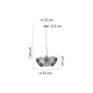 Lampada a sospensione disegno tecnico Callas S3