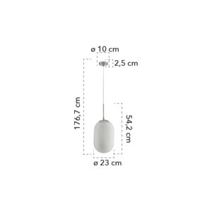 Lampada a sospensione disegno tecnico Greenwich C S1 BCO