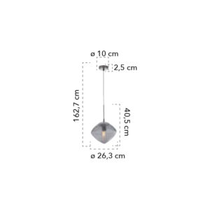 Lampada a sospensione disegno tecnico Greenwich E S1 BLU