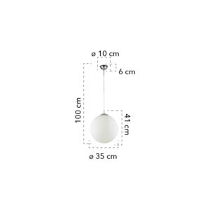 Lampada a sospensione disegno tecnico Lampd S35 BCO