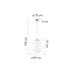 Lampada a sospensione disegno tecnico Lampd S45 BCO