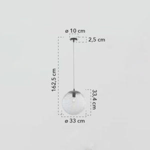 Lampada a sospensione disegno tecnico Nereide G S1 TR