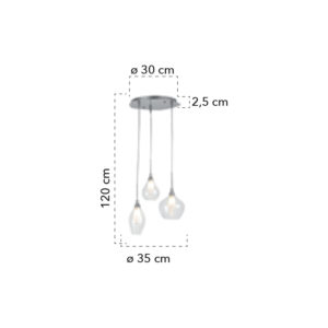 Lampada a sospensione disegno tecnico Skyline S3