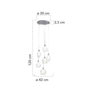 Lampada a sospensione disegno tecnico Skyline S6