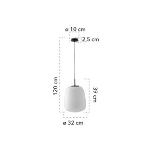 Lampada a sospensione disegno tecnico Tolomeo S39