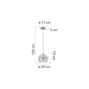 Lampada a sospensione disegno tecnico Vanity S20