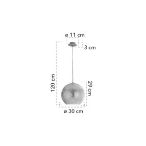 Lampada a sospensione disegno tecnico Vanity S30