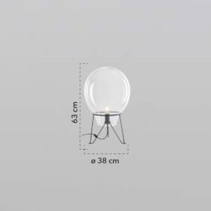 Lampada da tavolo disegno tecnico Azuma L38